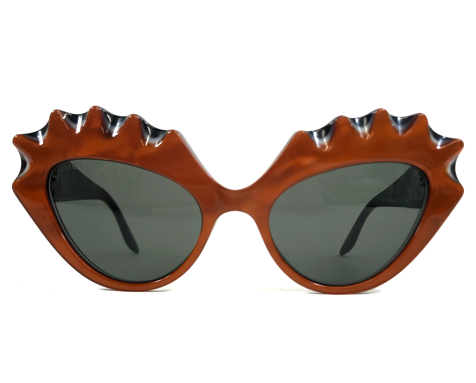 Gucci Sunglasses GG0781S 001 Iridescent Orange Black Sea Shell Dark Gray... - $217.79