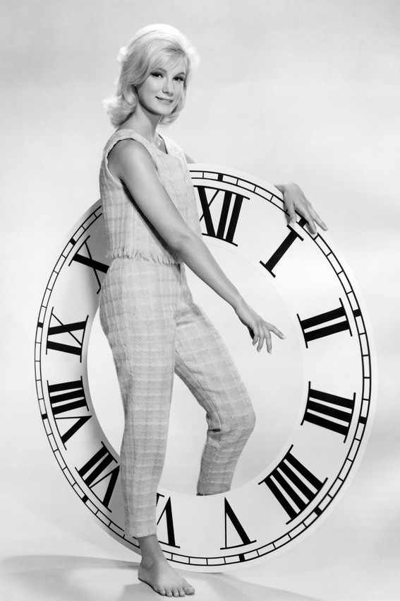 Primary image for Yvette Mimieux Barefoot By Large Clock 24x18 Poster