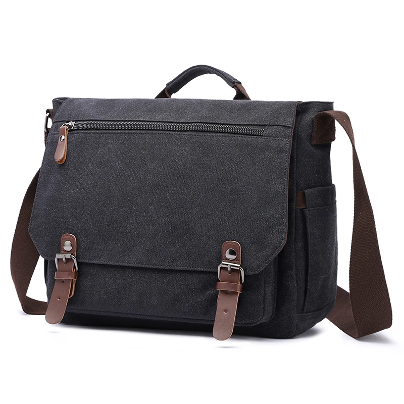 Large Capacity Men Business Briefcase Handbags Canvas Bags for Travel Bo... - $71.83