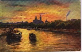 Art Postcard Oilette Paris Trocadero Bridges 1908 - £2.38 GBP