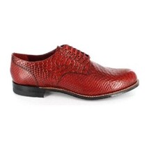 Stacy Adams Madison Anaconda Print Leather Shoes Red 00055-600 image 3