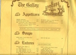 The Galley Menu South Dixie Highway in West Palm Beach Florida - £19.51 GBP