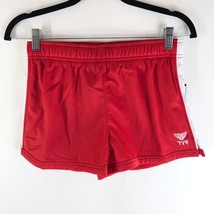 TYR Womens Warm Up Shorts Drawstring Pull On Athletic Red M - $9.74