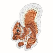 Squirrel Iron On Patch 2.5&quot; Cute Animal Wildlife Nature Embroidered Applique New - £3.04 GBP