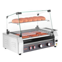 VEVOR Hot Dog Roller, 18 Hot Dog 7 Rollers, 1050W Stainless Steel Grill ... - $129.90