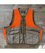 Cabela&#39;s Fowl Hunting Vest Mens Small Tan Orange Safety Pocket Storage B... - $710.56 MXN