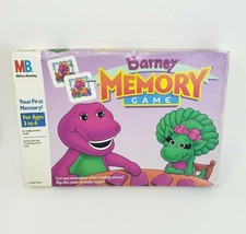 VINTAGE 1993 BARNEY MEMORY MATCHING CARDS GAME MILTON BRADLEY 100% COMPLETE - £22.02 GBP