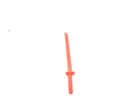 GREAT 1991 Vintage G.I. Joe SNAKE EYES Neon Orange Sword Accessory Part ... - $3.11