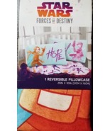 Star Wars Forces of Destiny Purple &amp; Turquoise Reversible Pillow Case 20... - $20.52 CAD
