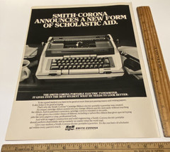 Vintage Print Ad Smith Corona Coronamatic Electric Typewriter 1970s Ephe... - $9.79