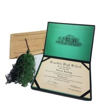 Vintage 1944 Seattle Washington Franklin High School Diploma w Tassel &amp; Envelope - £8.91 GBP