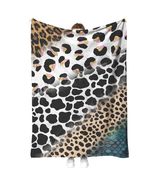 Animal Print Fleece Blanket &amp; Sherpa Fleece Blanket (30&quot; x 40&quot; Fleece, B... - $32.74 CAD+