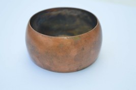 Vintage  Wide Distressed Patina Copper Bangle Bracelet 1.5&#39;&#39;wide Estate ... - $13.98