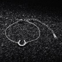 AAAAA Quality 100% Stainless Steel Lucky Horseshoe Charm Bracelet for Women Fema - £8.67 GBP