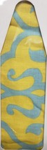 Cushioned Ironing Board Cotton Cover &amp; Pad(for 54&quot; boards) YELLOW &amp; AQUA... - £15.57 GBP