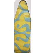 Cushioned Ironing Board Cotton Cover &amp; Pad(for 54&quot; boards) YELLOW &amp; AQUA... - £15.81 GBP