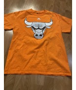 Chicago Bulls Adidas T Shirt Size Medium Orange Mens Tshirt - £10.31 GBP