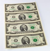 Series of 2003-A $2 Federal Reserve Note Sheet (4Pcs) FR# 1938-L - $43.84