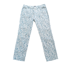 Sharagano Womens Casual Pants Size 8 Blue White Abstract All Over Print ... - £11.68 GBP