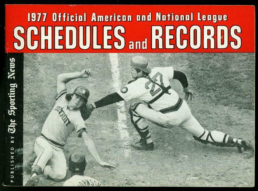 Official American and National League Schedules and Records 1977 Baseball MLB - £24.05 GBP