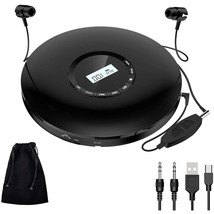 Cd Player Portable Rechargeable Portable Cd Player Car 1400Mah Cd Walkman Anti-S - £53.61 GBP