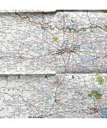 Map South Central Close Up USA 5 1988 Vintage National Geographic 22 x 3... - $34.84 CAD