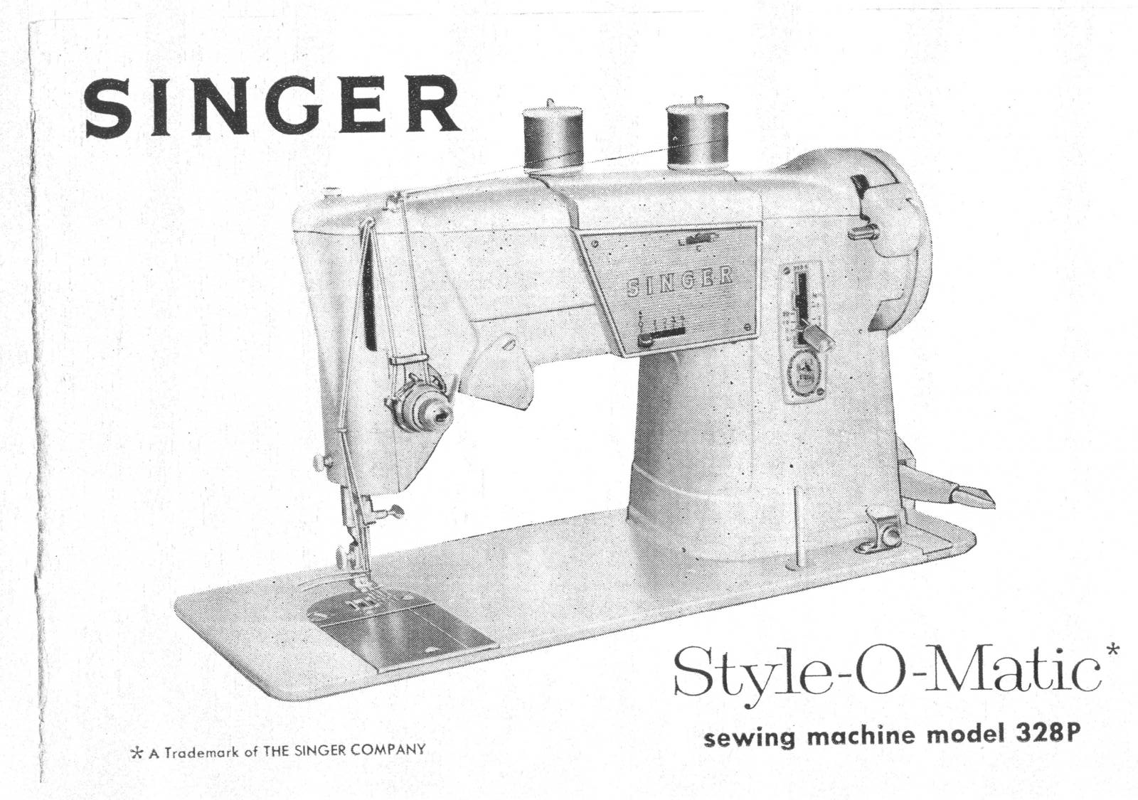Singer 328 P manual StyleOMatic sewing machine instruction ENLARGED
