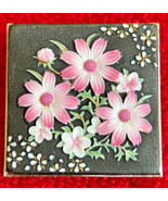 Vintage Floral Jewelry Porcelain Pink Flower Toshikane Brooch Pin Pendan... - £174.24 GBP