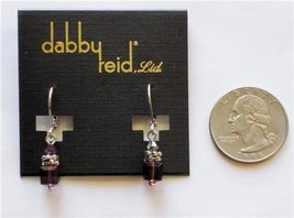 Dabby Reid Heidi Earrings Purple Swarovski Crystals HDE 9289S - £12.46 GBP