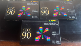 VCI CDX 90 HI-FI Stereo Audio Cassette, Brand New, Sealed Lot of 3 - £10.35 GBP