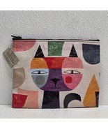 Blue Q Zipper Pouch Bag Mr. Cat Multicolor Recycled Materials 9&quot; x 7&quot; New - €8,44 EUR