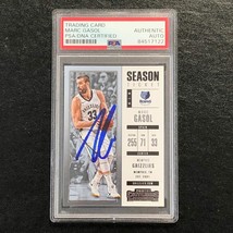 2017-18 Panini Contenders #43 Marc Gasol Signed Card AUTO PSA Slabbed Grizzlies - £79.91 GBP