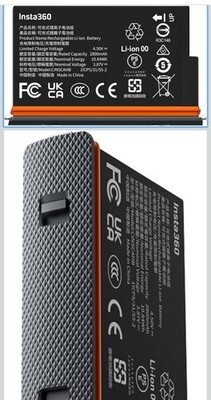 Insta360 2800mAh Rechargeable Ultra Battery for X5 Action Camera, Black Item image 2