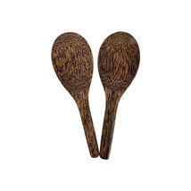 Set of 2 Palm wood Ladle 8 inch Thai wooden handicraft kitchenware Kitchen - £24.03 GBP