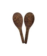 Set of 2 Palm wood Ladle 8 inch Thai wooden handicraft kitchenware Kitchen - £23.53 GBP