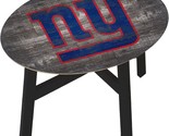 Distressed Wood Side Table With New York Giants Logo By Fan Creations. - $182.93