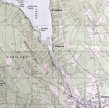 Map Hartland Maine USGS 1982 Topographic Geological 1:24000 27x22&quot; TOPO14 - £33.60 GBP