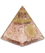 Rose Quartz Orgonite Pyramid Healing Crystal Gemstone Meditation Positivity - $22.20