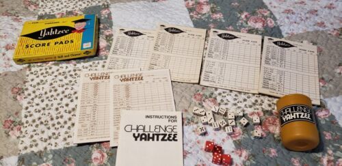 Challenge Yahtzee Cup, Dice  & Game Sheets by Milton Bradley - $6.92