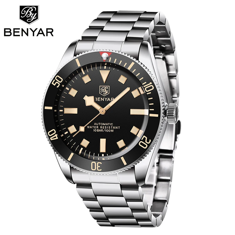 Benyar Mens  Mechanical Automatic   Men&#39;s Watch  watch for men BB58 Waterproof w - $148.61
