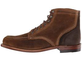 High Ankle Men&#39;s Boots Brown Premium Quality Apron Toe Suede Leather Laceup  - £126.10 GBP