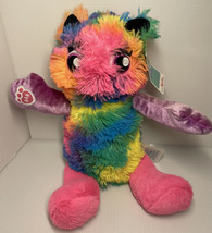 Build-A-Bear 19&quot; Neon Rainbow Monster Mixter Plush Stuffed Animal Tie-Dy... - $15.88
