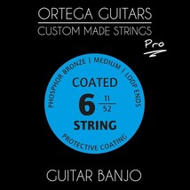 Ortega Guitars Pro, Medium, Coated Guitar Banjo Set of 6 Strings (GBJP-6) - $12.95