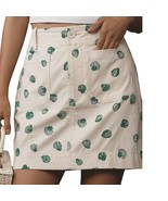 Anthropologie Maeve Cream Green Colette Seashell Mini Skirt size S NEW Tags - $67.46 CAD