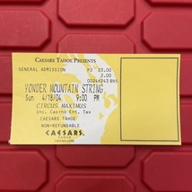 Yonder Mountain String Band Caesars Tahoe Concert Ticket Stub April 2004 - $8.99