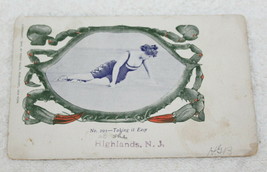 Highlands NJ 1905 Postcard ~ No. 295 - Taking it Easy ~ Crab &amp; Female Bather - £39.30 GBP
