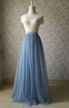 DUSTY BLUE Tulle Skirt Custom Plus Size Dusty Blue Bridesmaid Tulle Skirt