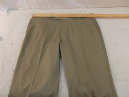 Adult Men's Perry Ellis America 40 X 30 100% Polyester Tan Flat Front Sl... - $14.58