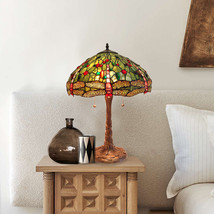 Fine Art Lighting Tiffany Style Stained Glass Table Lamp with Dragonfly ... - $305.99