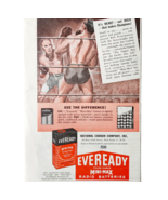 1947 Eveready Radio Battery Advertisement Fitzsimmons Jim Corbett Boxing... - $470.12 MXN